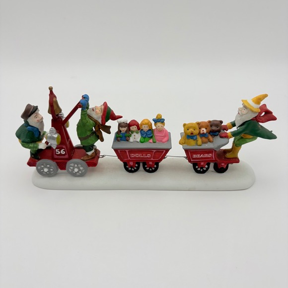 Department 56 Other - Department 56 Heritage Village Last Minute Delivery Porcelain Red Elves Train